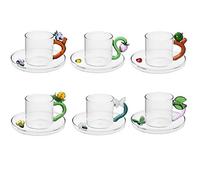 Ichendorf Fruits And Flowers Set 6 tazzine caffè con piatto decori assortiti