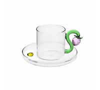 Ichendorf Milano Tazzina Caffè Fragola | Collezione Fruits & Flowers | 10 cl | Vetro Borosilicato | Fatto a Mano