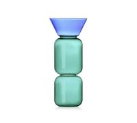Ichendorf Gelée Vaso grande in vetro borosilicato Blu Petrolio e Azzurro, 31 cm