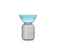 Ichendorf Gelée Vaso piccolo in vetro borosilicato, 16,5 cm (Grigio/Petrolio)