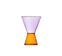 Ichendorf Milano Bicchiere, Ambra - Lilla, Collezione Travasi, 25 cl, Vetro Borosilicato, Fatto a Mano