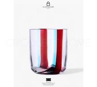 Ichendorf Milano - Bicchiere tumbler Gesti bordeaux-turchese - cod 162