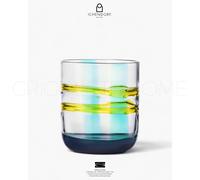 Ichendorf Milano - Bicchiere tumbler Gesti turchese-giallo - cod 165