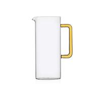 Ichendorf Milano Brocca con Manico Giallo, Collezione Tube, 120 cl, Vetro Borosilicato, Fatto a Mano