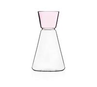 Ichendorf Milano Brocca Sakè Trasparente/Rosa | Collezione High Rise Sakè | 26 cl | Vetro Borosilicato | Fatto a Mano