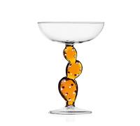 Ichendorf Milano Coppa Champagne, Cactus Ambra, Collezione Desert Plants, 30 cl, Vetro Borosilicato, Fatto a Mano