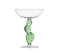Ichendorf Milano Coppa Champagne, Cactus Verde, Collezione Desert Plants, 30 cl, Vetro Borosilicato, Fatto a Mano