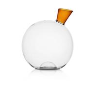 Ichendorf Milano Decanter Trasparente e Ambra | Collezione Travasi | 190 cl | Vetro Borosilicato | Fatto a Mano