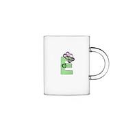 Ichendorf Milano Mug E | Collezione Bloom Alphabet | 47 cl | Vetro Borosilicato | Fatto a Mano