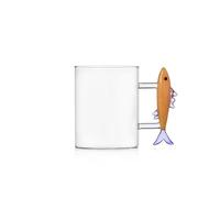 Ichendorf Milano Mug Sardina Ambra, Collezione Marine Garden, 45 cl, Vetro Borosilicato, Fatto a Mano