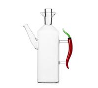 Ichendorf Milano Oliera con Manico Peperoncino, Collezione Vegetables, 45 cl, Vetro Borosilicato, Fatto a Mano
