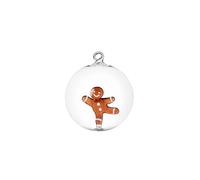 Ichendorf Milano Palla di Natale, Ciao Pan di zenzero, Collezione Schiaccianoci, D8 cm, Vetro borosilicato, Fatto a mano