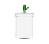 Ichendorf Milano Scatola, Cactus Verde, Collezione Desert Plants, H 19 cm, Vetro Borosilicato, Fatto a Mano