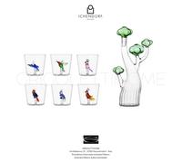 Ichendorf Milano - Set 6 bicchieri - Talking Trees Cacatua + bottiglia