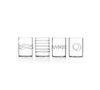 Ichendorf Milano Set di 4 Bicchieri Acqua, Collezione Decò, 30 cl, Vetro Borosilicato, Fatto a Mano