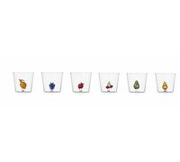 Ichendorf Milano Set di 6 Tumbler, Collezione Fruits&Flowers, 35 cl, Vetro Borosilicato, Fatto a Mano