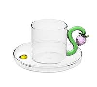 Ichendorf Milano Tazzina Caffè Fragola | Collezione Fruits & Flowers | 10 cl | Vetro Borosilicato | Fatto a Mano