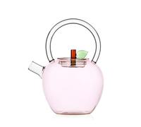 Ichendorf Milano Teiera Mela, Collezione Fruits&Flowers, 70 cl, Vetro Borosilicato, Fatto a Mano