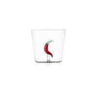 Ichendorf Milano Tumbler Peperoncino, Collezione Vegetables, 35 cl, Vetro Borosilicato, Fatto a Mano