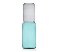 Ichendorf Milano Vaso Smoke/Petrolio | Collezione Revolve | D11 x H35 cm | Vetro Borosilicato | Fatto a Mano