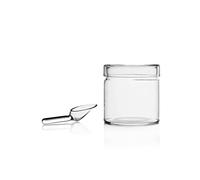 Ichendorf Milano Zuccheriera con Paletta, Collezione Piuma, 20 cl, Vetro Borosilicato, Fatto a Mano