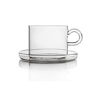 Ichendorf Piuma Set 6 tazze Tè con piatto in vetro borosilicato