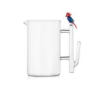 ICHENDORF Talking Trees Brocca con Cacatua Rosso e Blu 1,5L Vetro Borosilicato