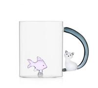 Ichendorf Tazza Pesce Rosa e Gatto Bianco - Tabby Cat