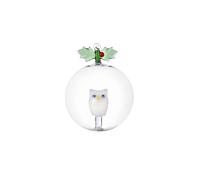 ICHENDORF Woodland Tales Pallina di Natale Agrifoglio e Gufo 9cm Vetro Borosilic