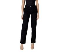 ICHI Black Cotton Relaxed Fit Jeans - W25 | L32