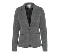 ICHI - Elegante Blazer Jacquard Nero/Bianco Herringbone - - Jackets - Donna - Grigio - 2XL