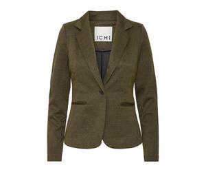 ICHI - Elegante Giacca Blazer Jacquard Nero/Lizard - - Jackets - Donna - Verde - 2XL