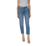ICHI Light Blue Cotton Mom Jean - W34