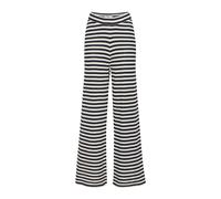 ICHI - Pantaloni a Gamba Dritta a Righe Total Eclipse - - Trousers - Donna - Nero - L