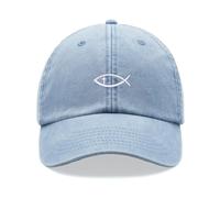 Ichthys Gesù Pesce Simbolo Cappello Baseball Vintage Slavato Unisex Papà A God