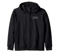 Ichthys Ichthus Jesus Fish Symbol Felpa con Cappuccio
