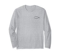 Ichthys Ichthus Jesus Fish Symbol Maglia a Manica