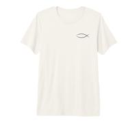 Ichthys Ichthus Jesus Fish Symbol Maglietta Premium