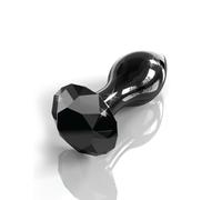 ICICLES 78 Fallo in vetro nero butplug liscio dilatatore stimolatore anale glass