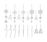 Icicles For Christmas Tree | 18 Pieces Clear Shatterproof Reusable Shiny