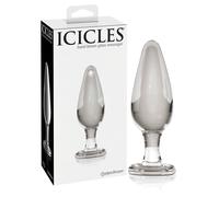 Icicles n. 26 - plug anale in vetro conico (trasparente)