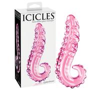 Dildo in Vetro a Forma di Lingua Ondulata Icicles N. 24 (rosa)