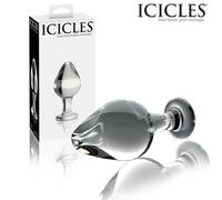 Icicles No. 25 - Liscio e Grande Plug Anale Classico in Vetro Soffiato a Mano