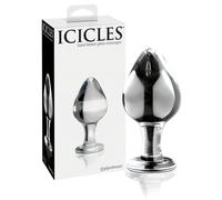 Icicles No. 25 - plug anale conico - vetro trasparente