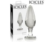 Icicles No. 26 - Plug Anale Classico con Punta Affusolata, Vetro Soffiato a Mano