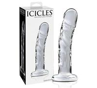 Dildo in Vetro Trasparente con Forma di Pene - Icicles No. 62
