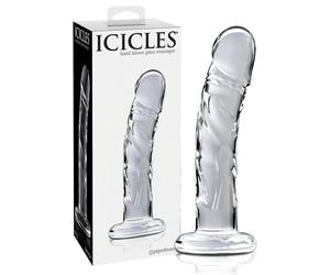 Icicles No. 62 - dildo realistico in vetro con pene - trasparente
