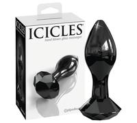 Dildo Anale in Vetro Conico Icicles No. 78 (Nero)