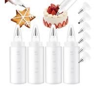 Icing Bottles - Ergonomic Leak Proof Decorating Tool Set | Decorating Icing Tubes for Family, Friends, Students, Men, Women, Beginners, Baking Enthusiasts, Home Baking, Holiday Candy Making