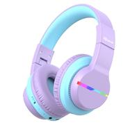 iClever Bluetooth Cuffie per Bambini, 74/85/94dB, 40 ore, Microfono Integrato per Scuola/Tablet/PC